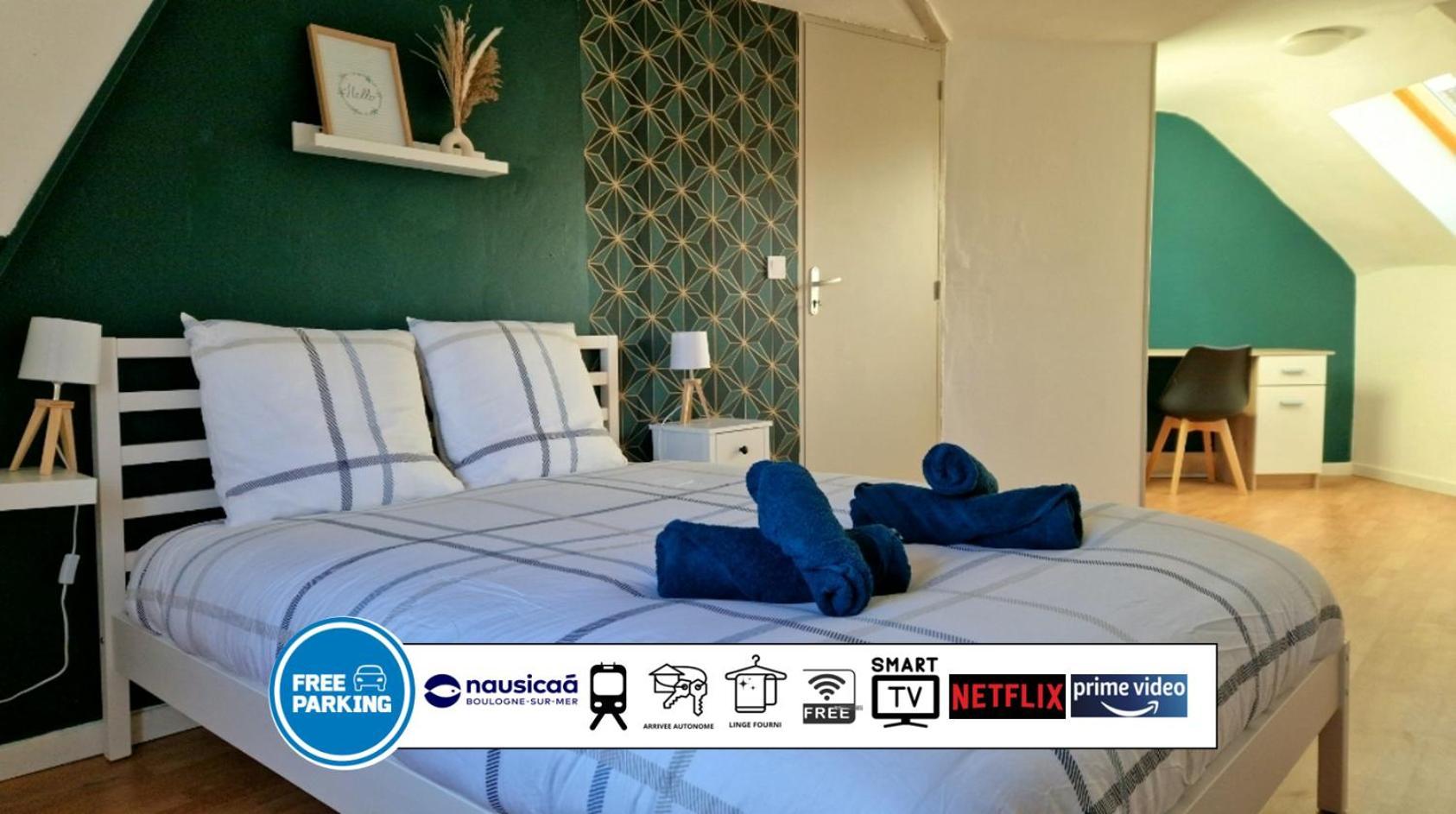 Spacieuce Maison Proche De Nausicaa, Gare Et Remparts, 3 Chambres, Free Parking, Netflix, Primes Video, Free Wifi Булонь-сюр-Мер Екстер'єр фото